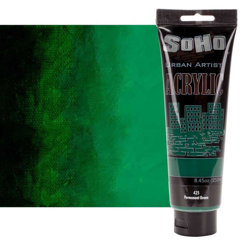 SoHo Urban Artists Heavy Body Acrylic Permanent Green 250ml