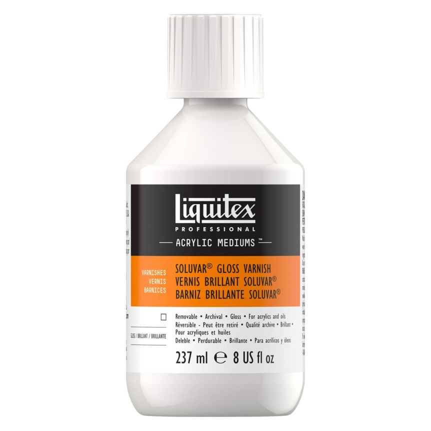 Liquitex Acrylic Finishing Varnishes - Soluvar Gloss Varnish, 8oz