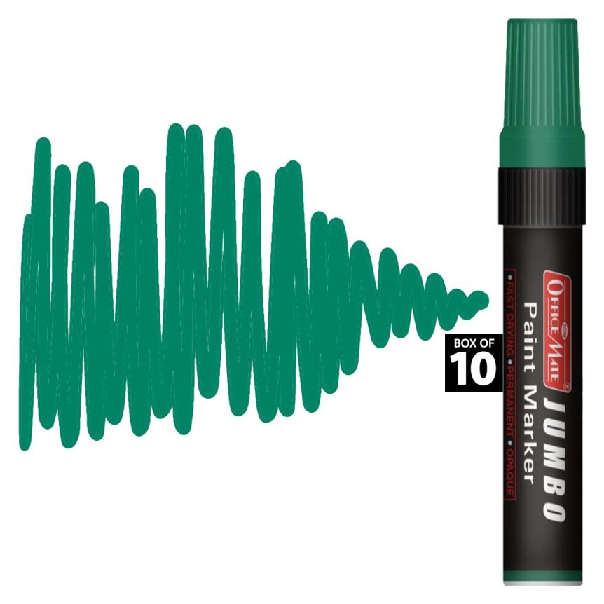 Office Mate Jumbo Paint Marker - #14 Grass Green (Box of 10)