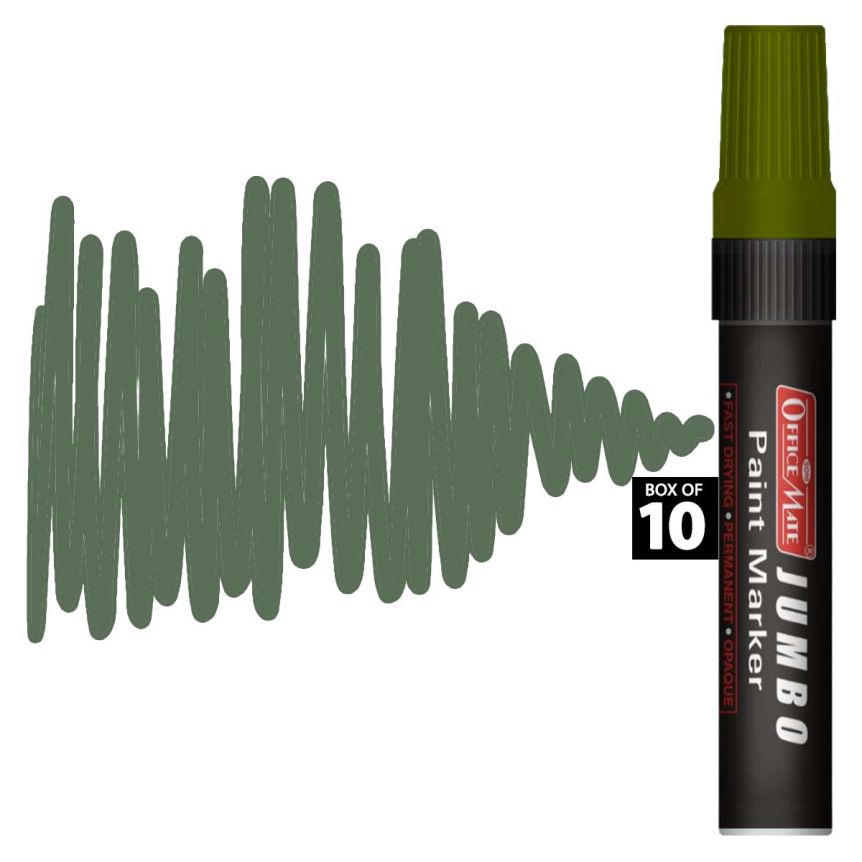 Office Mate Jumbo Paint Marker - #31 Olive (Box of 10) 