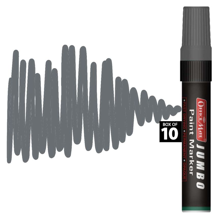 Office Mate Jumbo Paint Marker - #35 Grey (Box of 10)