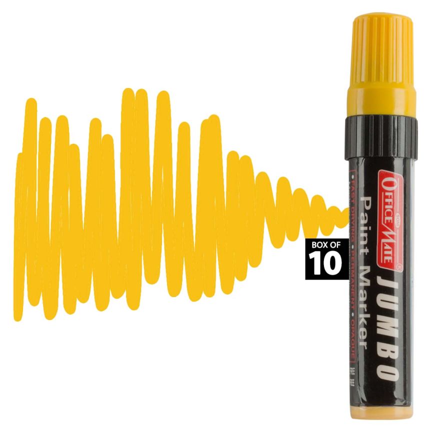 Office Mate Jumbo Point Paint Marker - #5 Dark Yellow (Box of 10) 