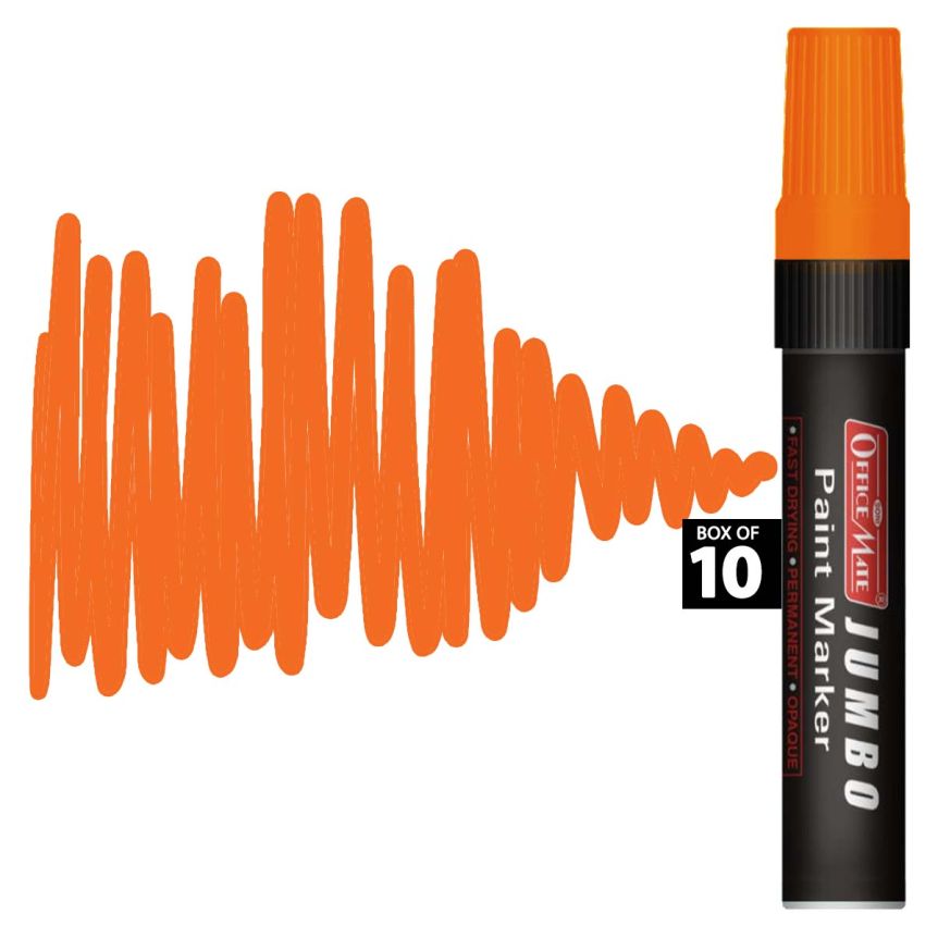 Office Mate Jumbo Paint Marker - #8 Blood Orange (Box of 10)