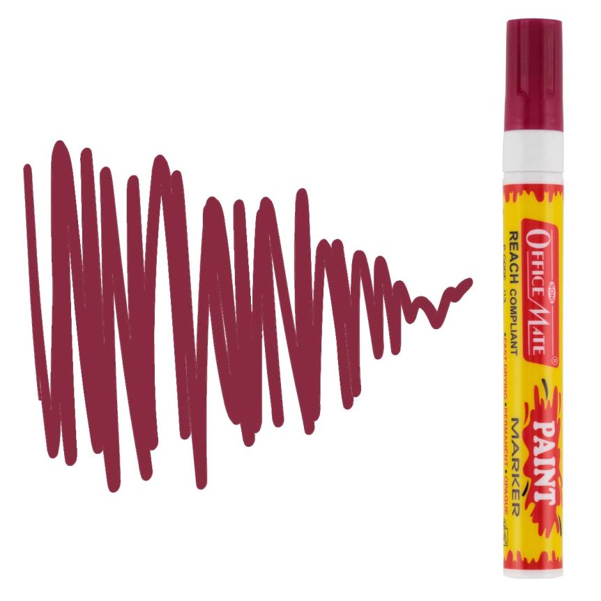Office Mate Medium Point Paint Marker - #11 Wine Red