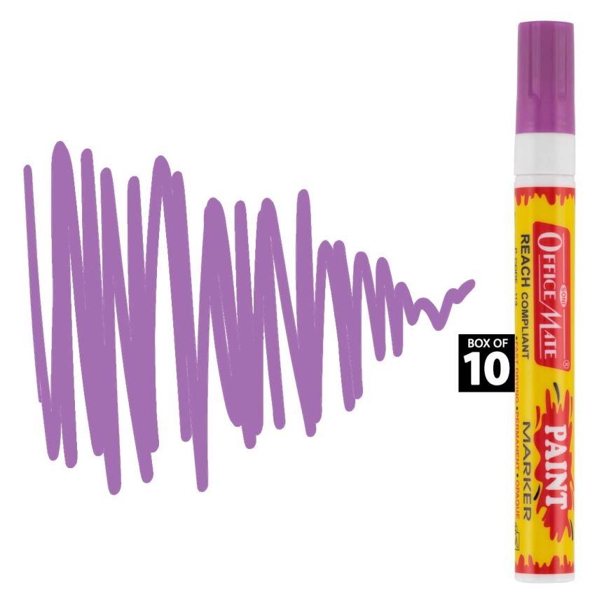 Office Mate Medium Point Paint Marker - #18 Pastel Violet (Box of 10)