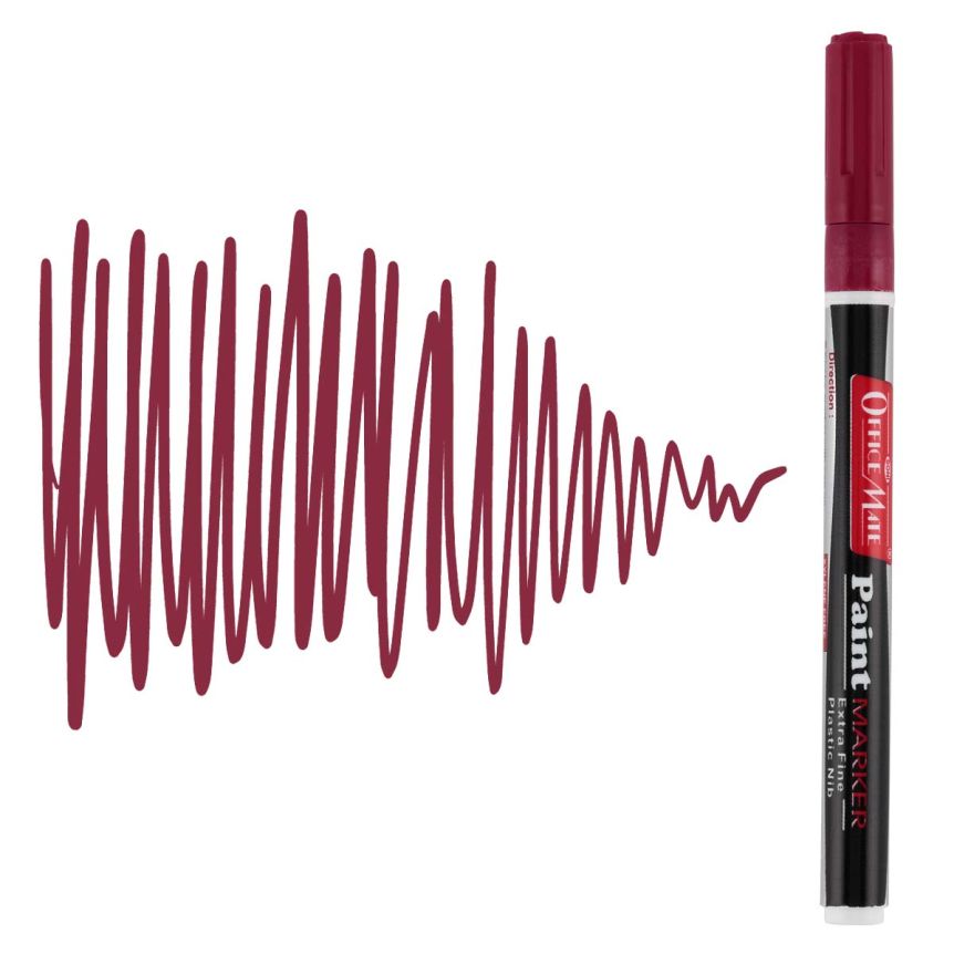 Soni Office Mate Extra-Fine Point Paint Marker - #11 Wine Red