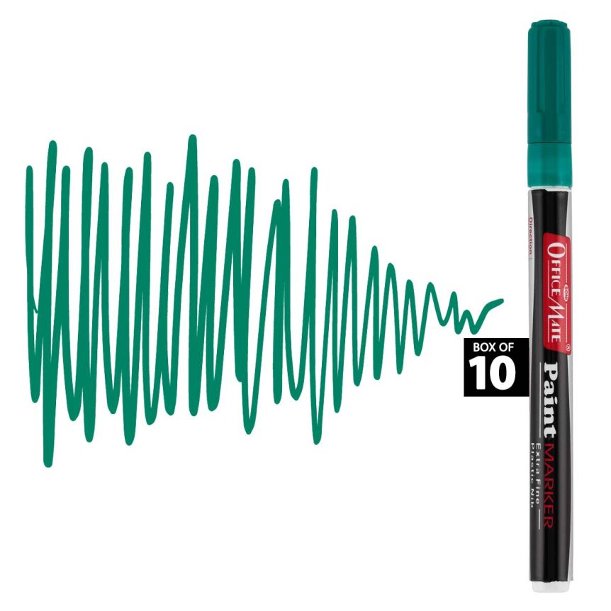 Office Mate Extra-Fine Point Paint Marker - #14 Grass Green (Box of 10)