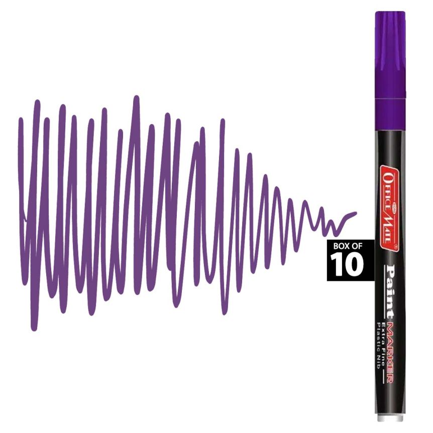 Office Mate Extra-Fine Point Paint Marker - #19 Violet (Box of 10)