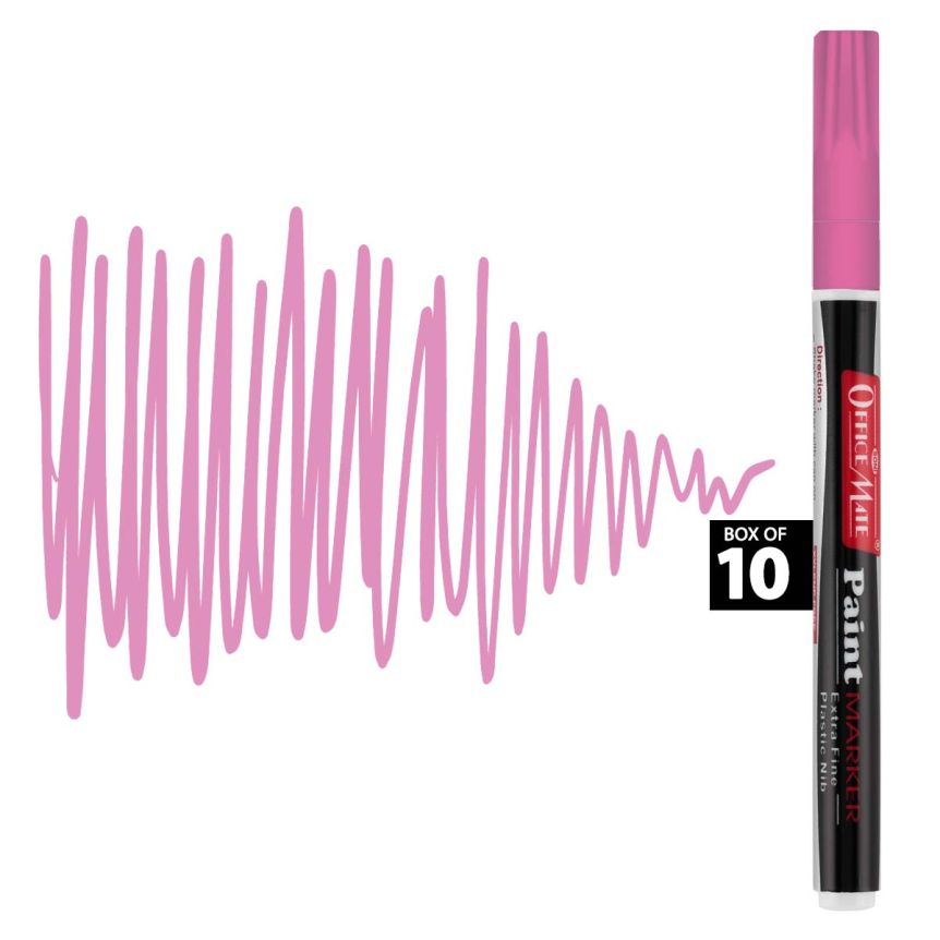 Office Mate Extra-Fine Point Paint Marker - #21 Pastel Pink (Box of 10)