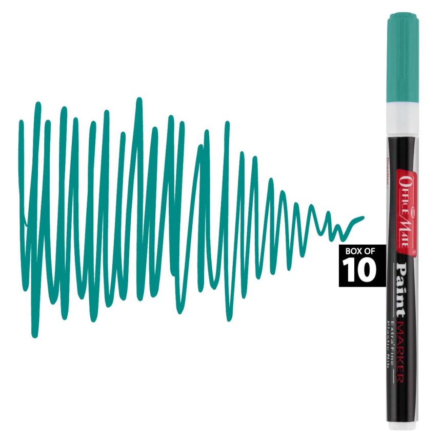 Office Mate Extra-Fine Point Paint Marker - #25 Turquoise (Box of 10)