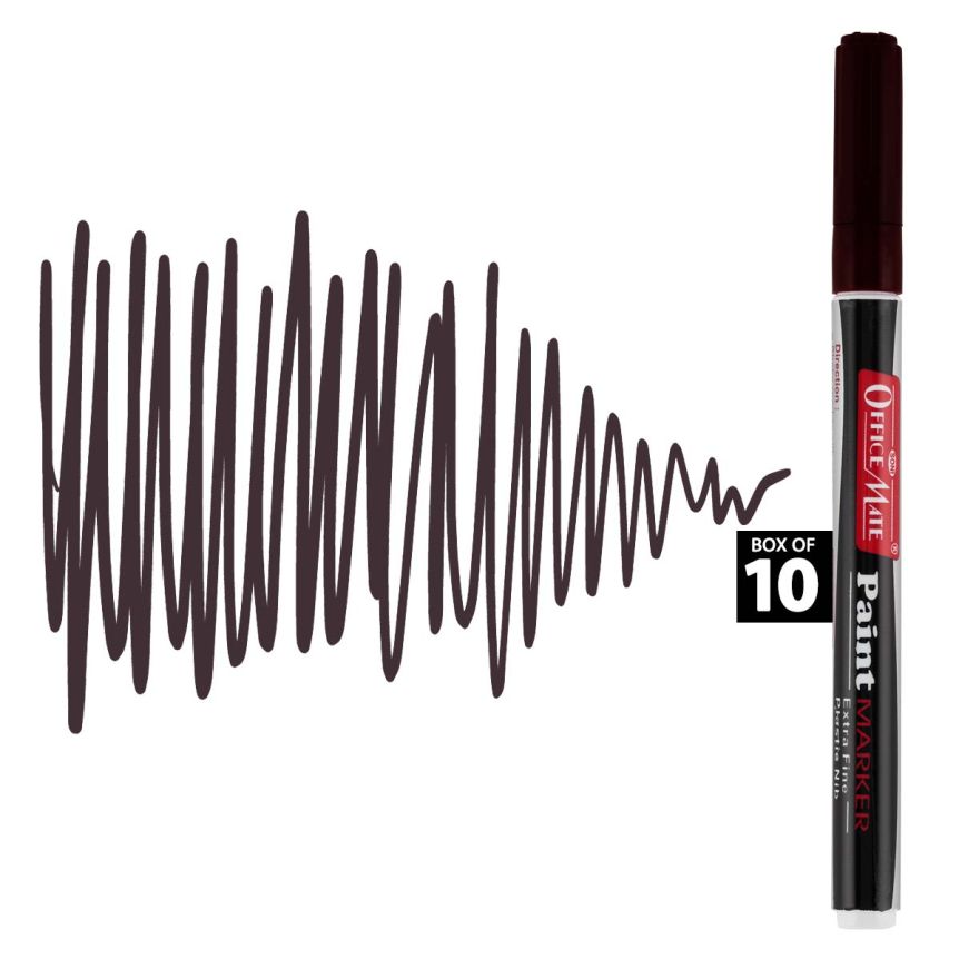 Office Mate Extra-Fine Point Paint Marker - #29 Dark Brown (Box of 10)