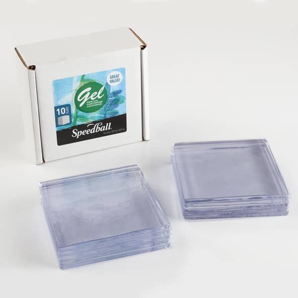 Speedball Gel Printing Plate Pack of 10 5x5" 