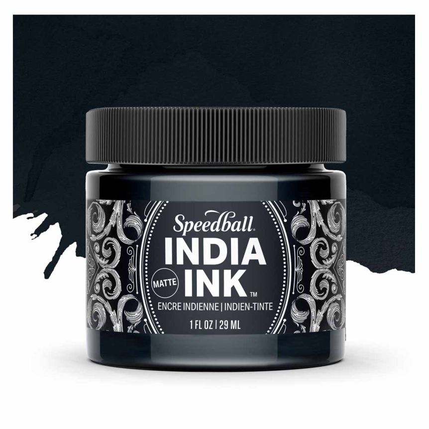Speedball India Ink Black Velvet, 1oz
