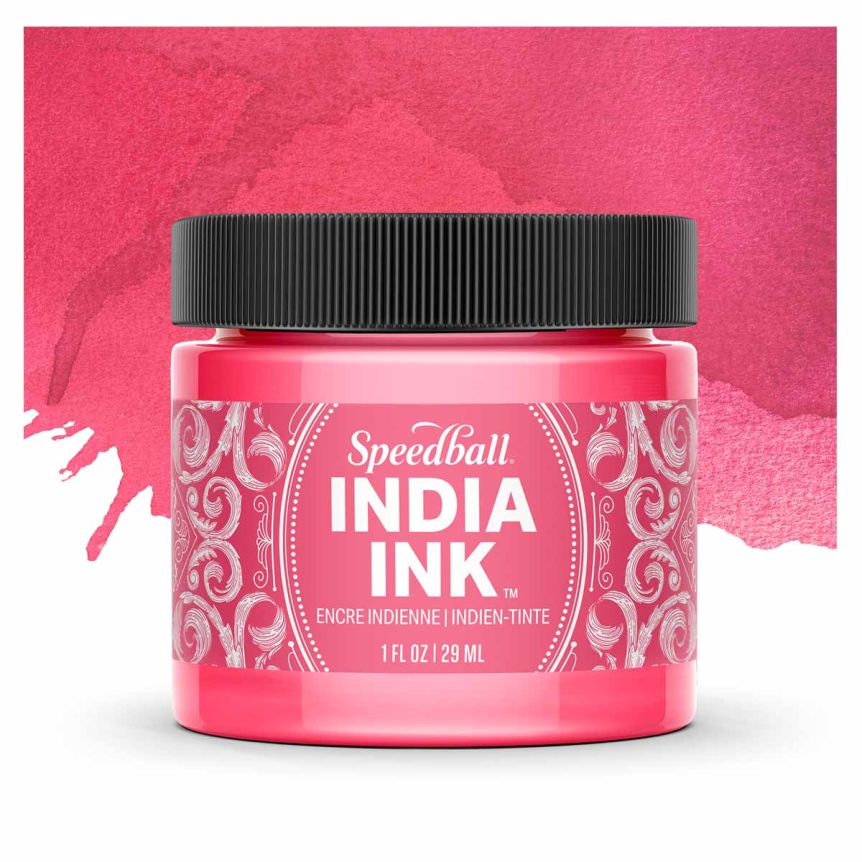 Speedball India Ink Pink Tourmaline, 1oz