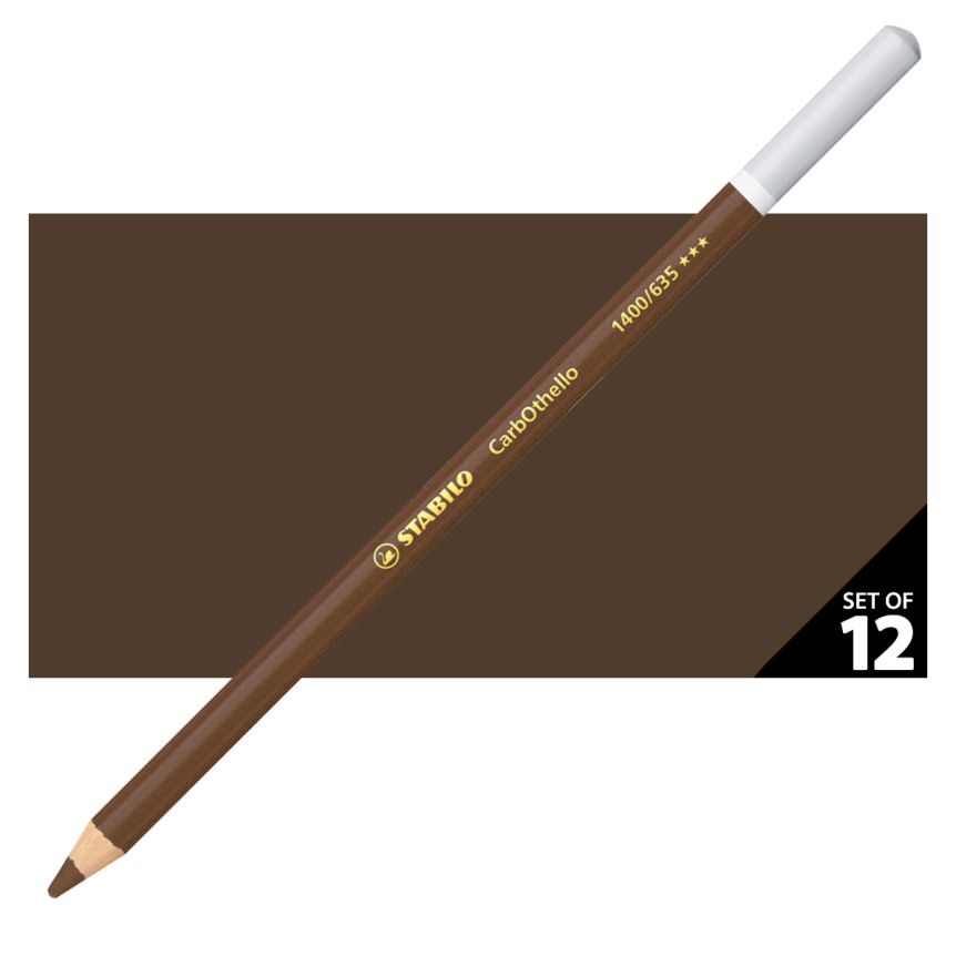 Stabilo CarbOthello Pastel Pencils Set of 12 No. 635 - Bistre