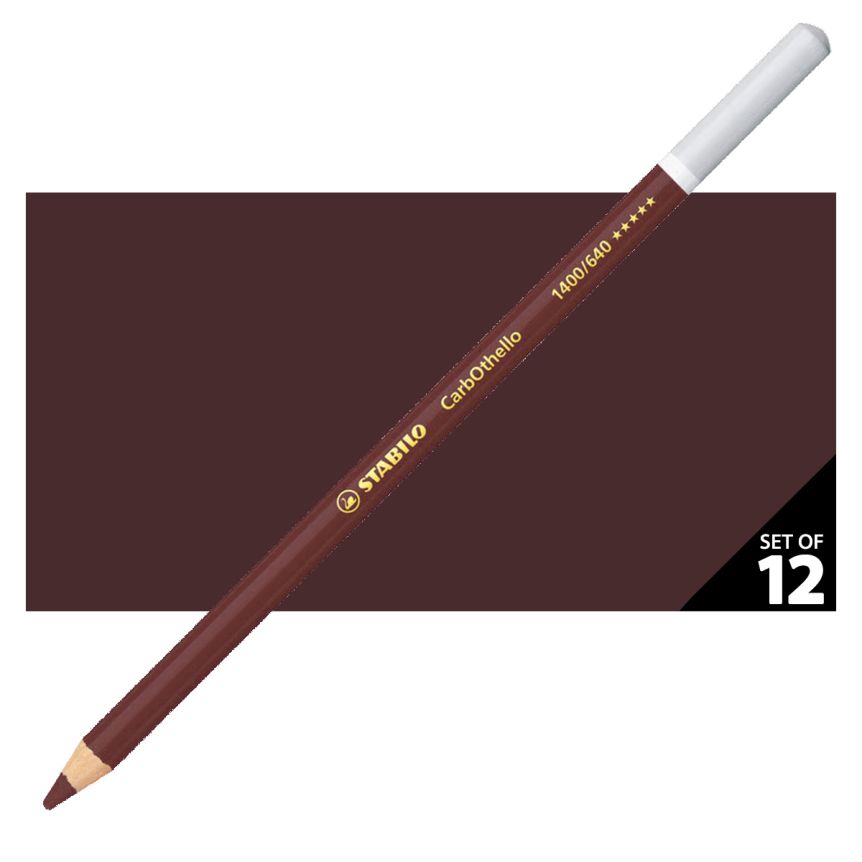 Stabilo CarbOthello Pastel Pencils Set of 12 No. 640 - Caput Mortuum Violet