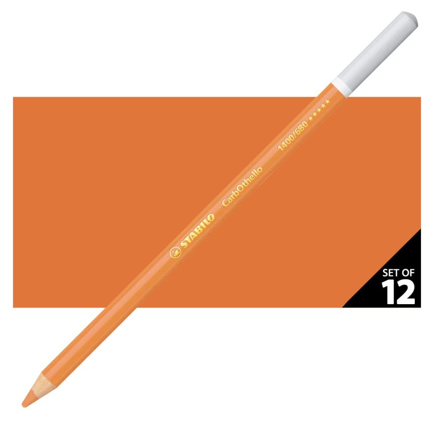 Stabilo CarbOthello Pastel Pencils Set of 12 No. 680 - Dark Peach (formally Dark Flesh Tint)