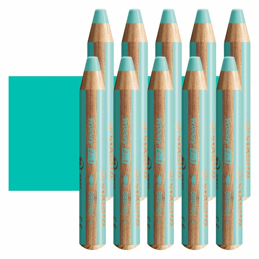 Stabilo Woody Colored Pencil, Pastel Blue (Box of 10)