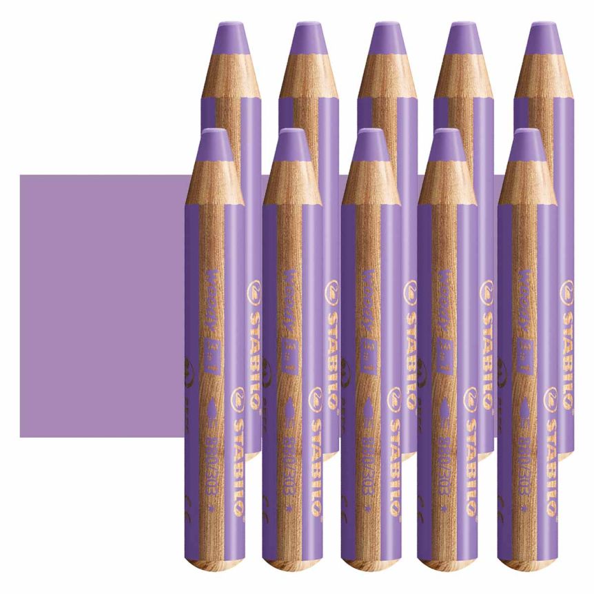 Stabilo Woody Colored Pencil, Pastel Lilac (Box of 10)