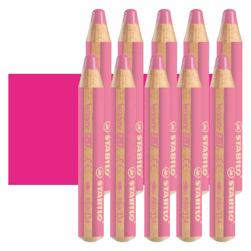 Stabilo Woody Colored Pencil, Pink (Box of 10)