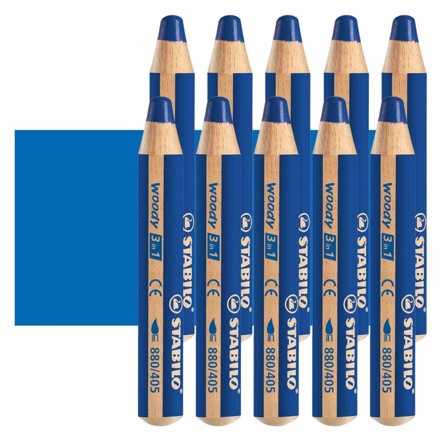 Stabilo Woody Colored Pencil, Ultramarine Blue (Box of 10)