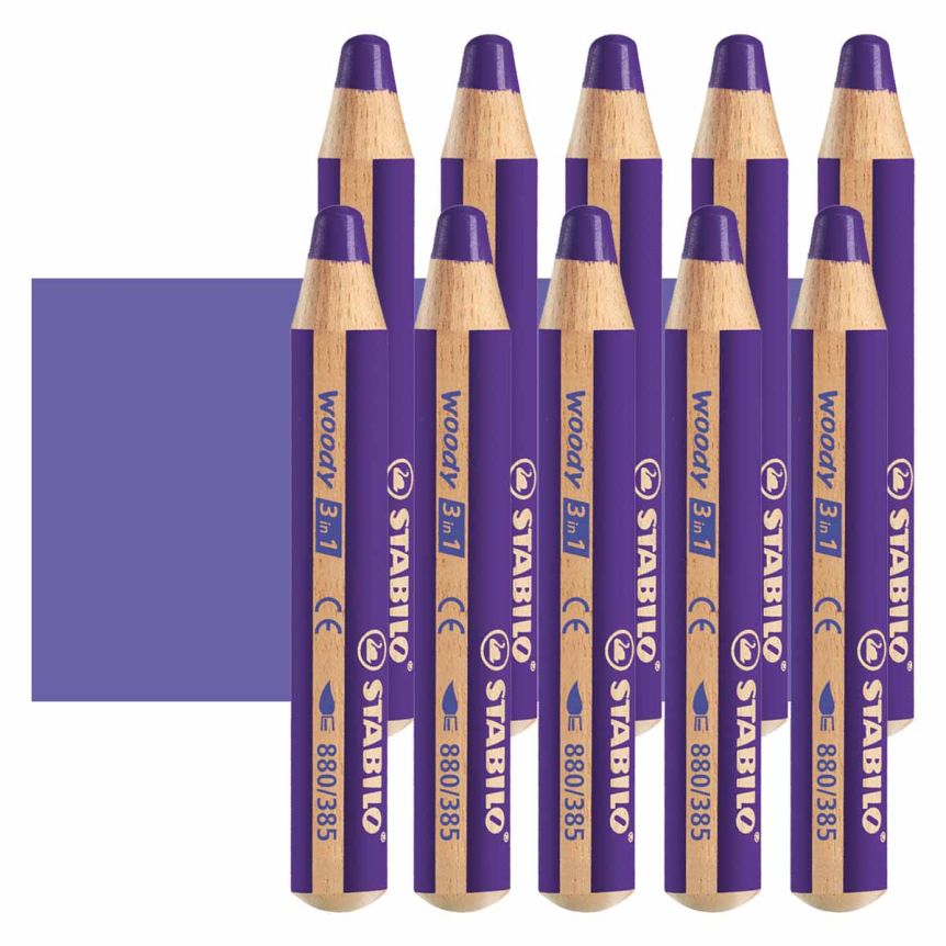 Stabilo Woody Colored Pencil, Violet (Box of 10)