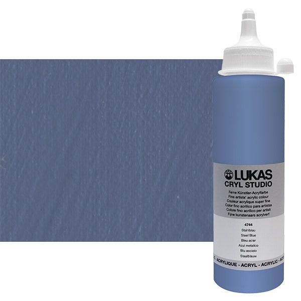 Cryl Studio Acrylic Paint - Steel Blue, 250ml Bottle