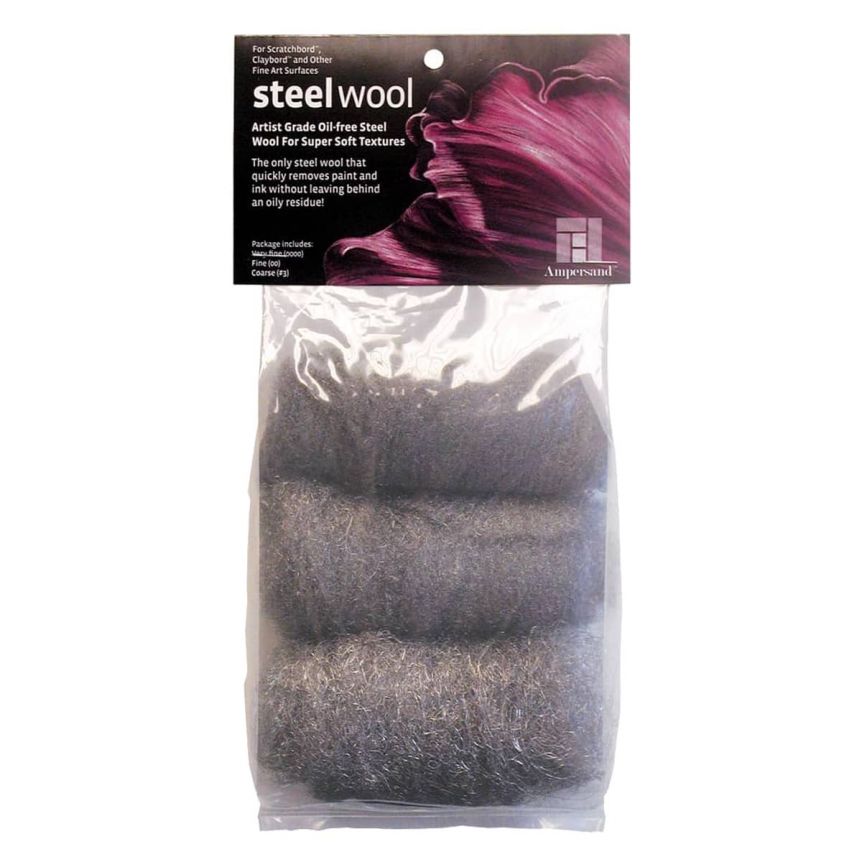 Ampersand Scratchbord Steel Wool (Pack of 3)