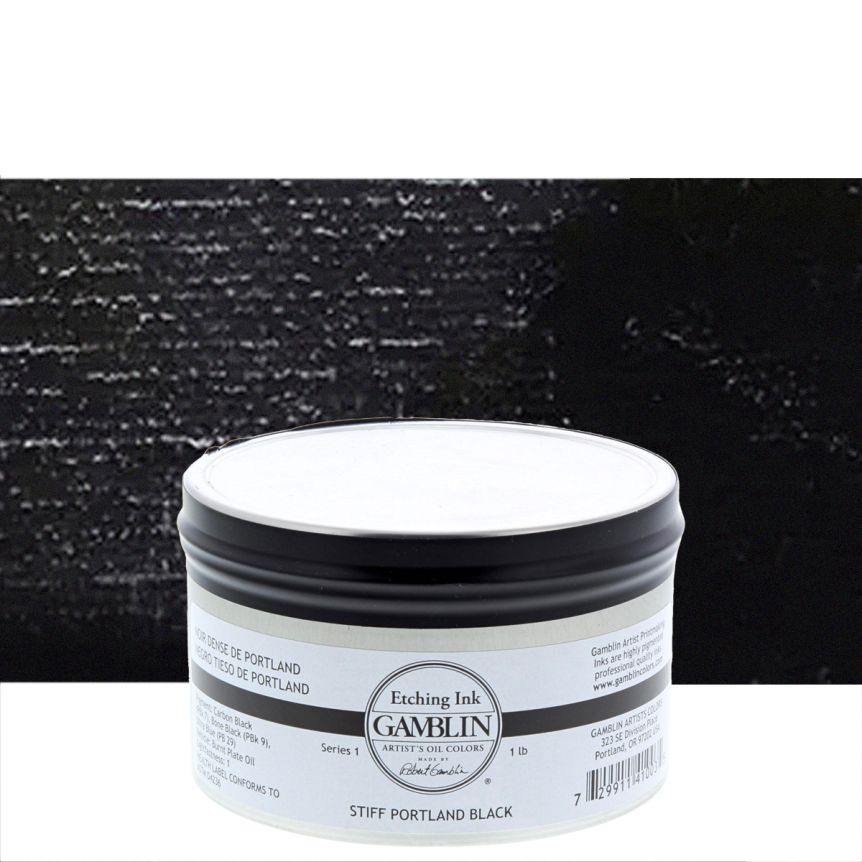 Gamblin Etching Ink - Stiff Black, 1lb Can