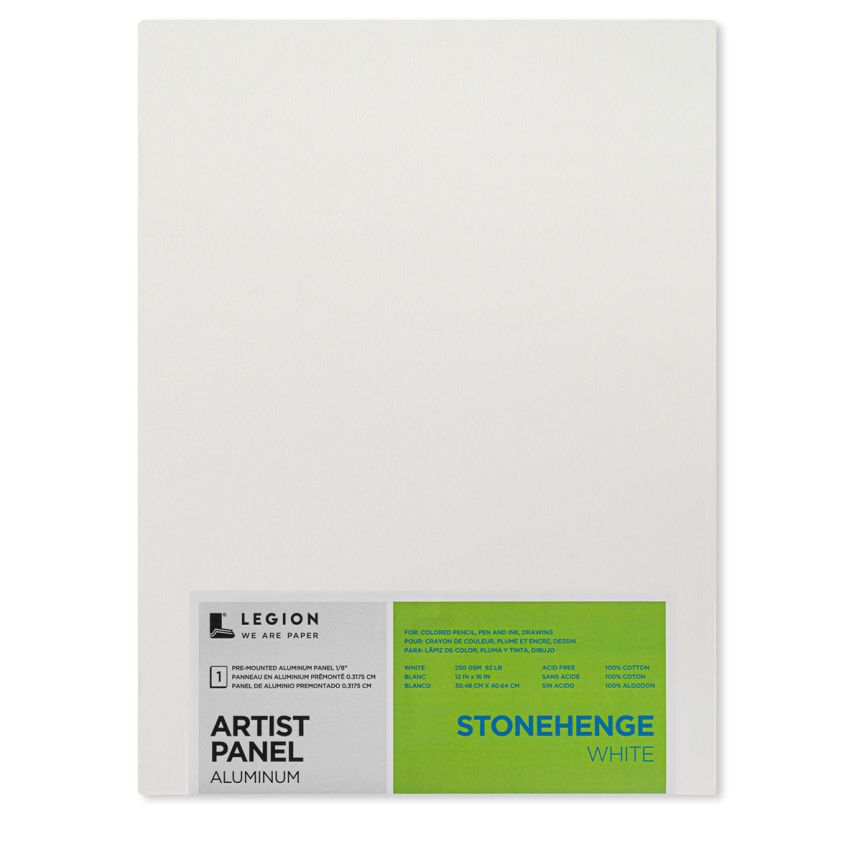 Stonehenge Aluminum Artist Panel 250gsm - 12" x 16" White
