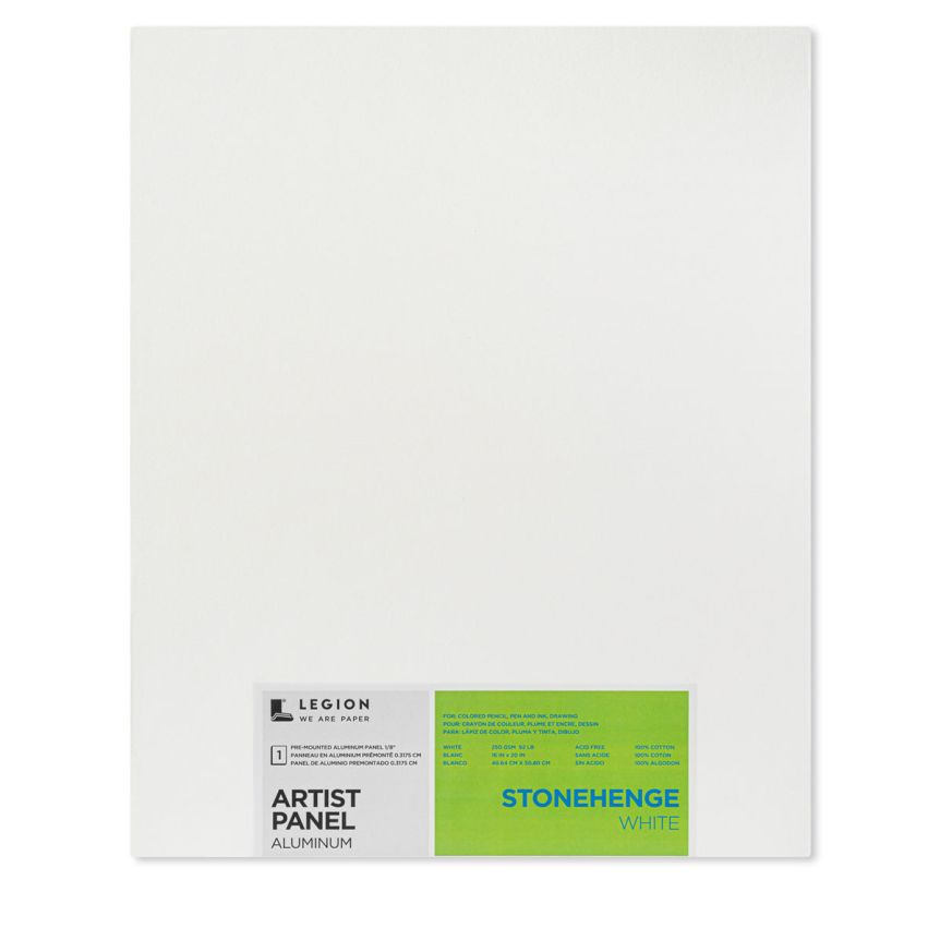 Stonehenge Aluminum Artist Panel 250gsm - 16" x 20" White