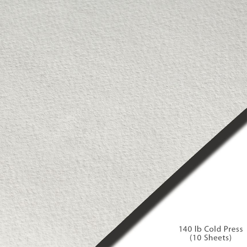 Stonehenge Aqua Watercolor Paper 140 lb Cold Press Textured 22" x 30" (10 Sheets)