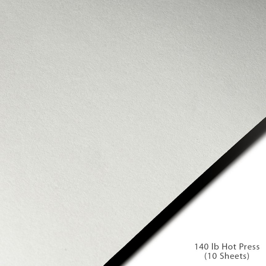 140lb Smooth Hot Press Pack of 10 Sheets (300gsm)