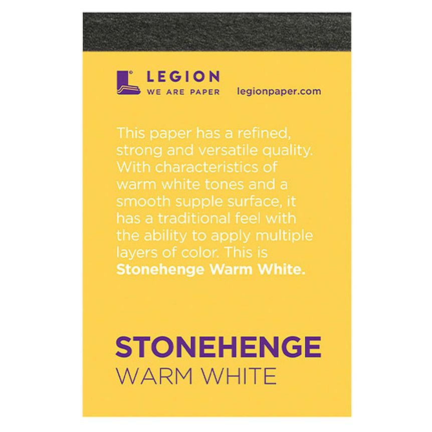 Stonehenge Mini Warm White Drawing & Printmaking Paper Pad (90lb) Vellum Finish, 2.5x3.75 (15 Sheets)