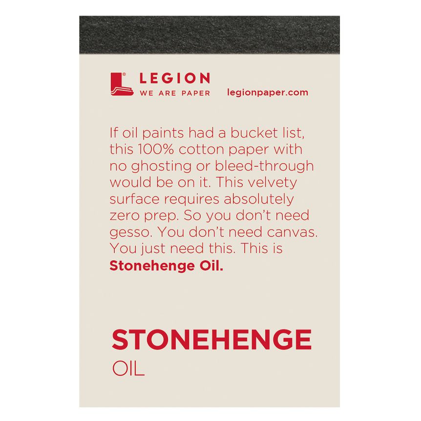 Stonehenge Mini Oil Paper Pad 140lb 2-1/2 x 3-3/4" White 10 Sheets