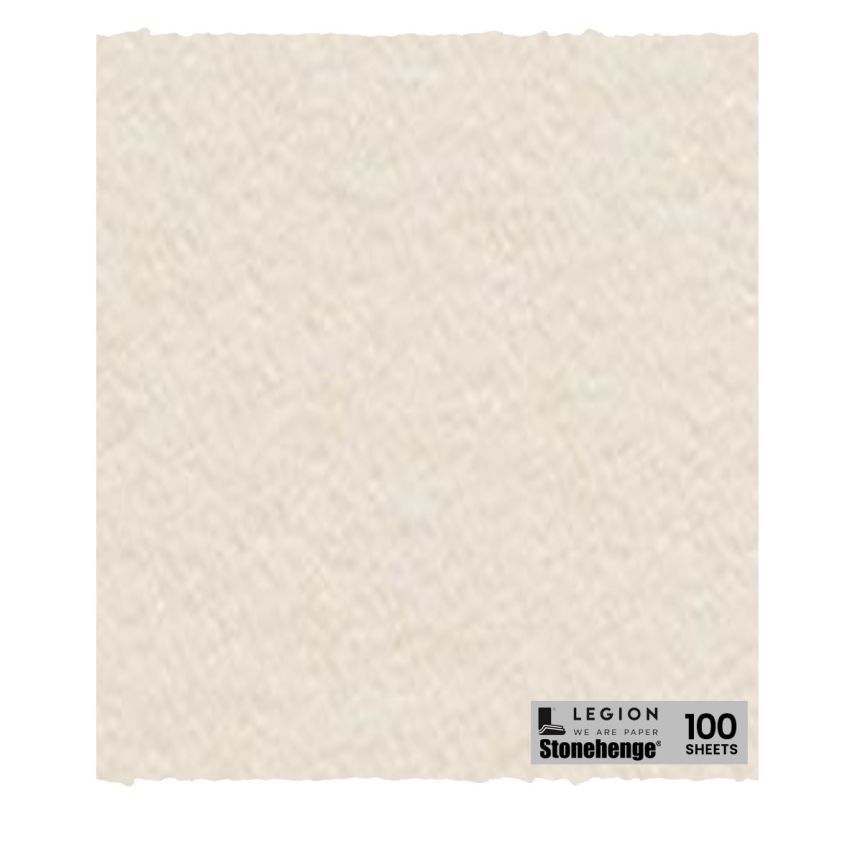 Stonehenge Printmaking & Drawing Paper Sheets 22"x30", Cream (Pack of 100)