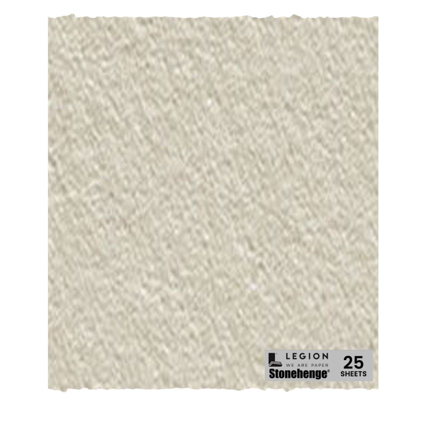 Stonehenge Printmaking & Drawing Paper Sheets 22"x30", Pearl Grey (Pack of 25)
