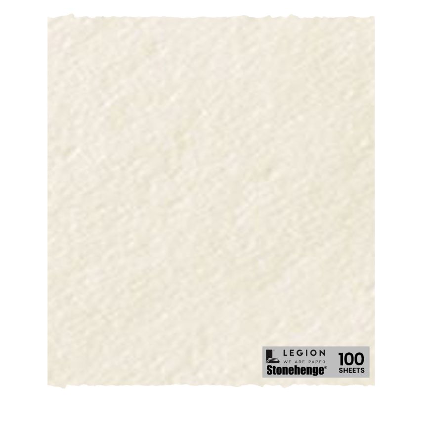 Stonehenge Printmaking & Drawing Paper Sheets 22"x30", Warm White (Pack of 100)
