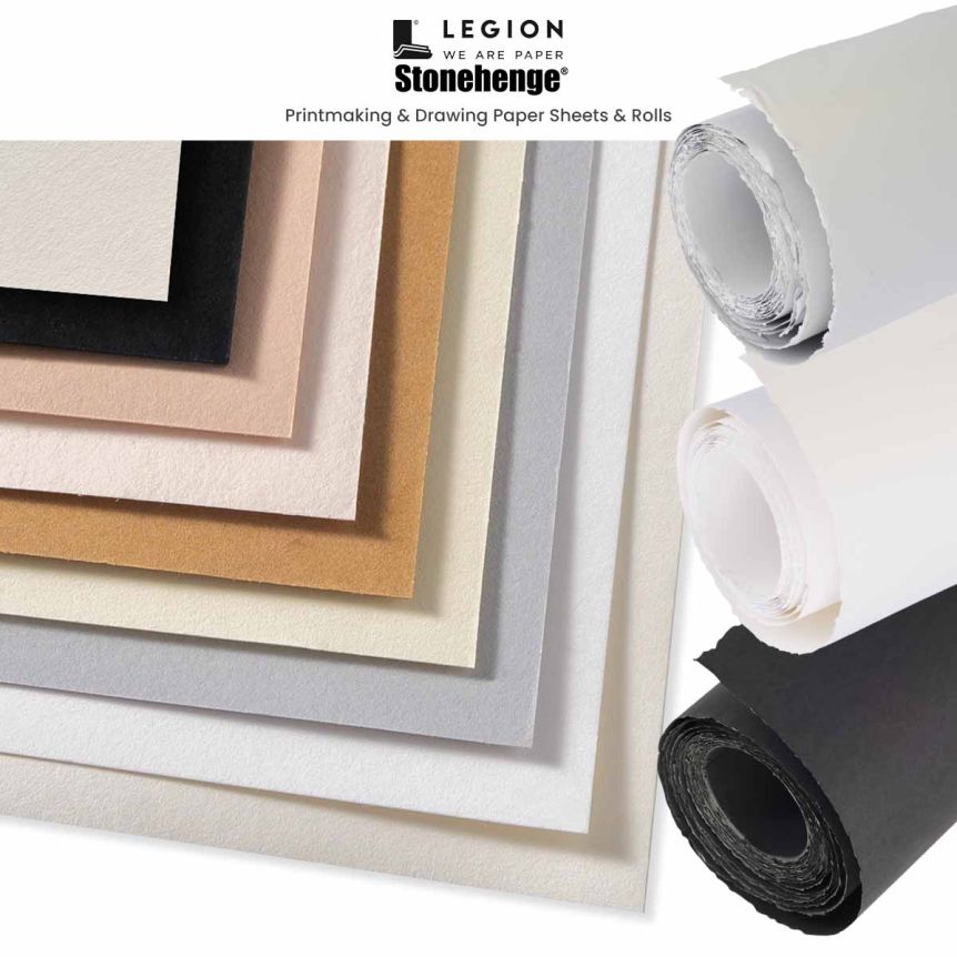 Stonehenge Printmaking & Drawing Paper Sheets And Rolls by Legion