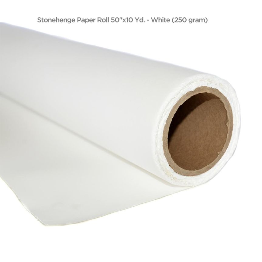 Stonehenge Printmaking & Drawing Paper Roll 50x10 yd, White