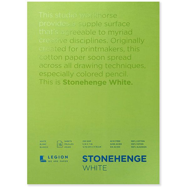 Stonehenge Fine Drawing & Printmaking Paper Pad Vellum Finish 9x12”