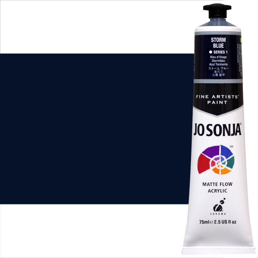 Jo Sonja Matte Acrylic - Storm Blue, 75ml Tube