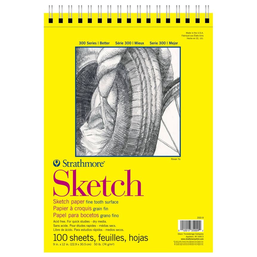 Strathmore 300 Series Sketch Pad 9x12" 1(00 Sheets)