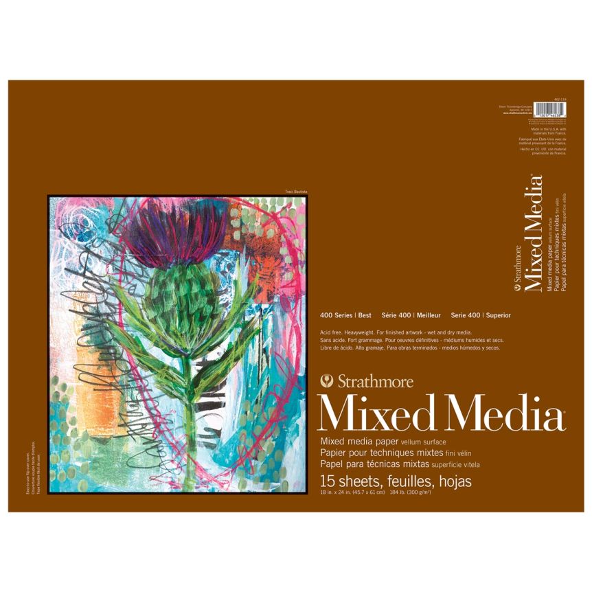 Strathmore Mixed Media 300 Series Spiral Pad - 40 Sheets Vellum 5.5x8.5