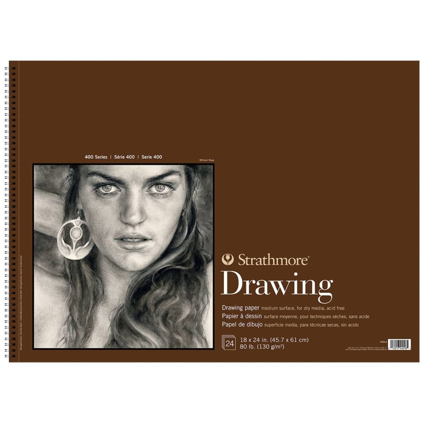 Strathmore 400 Series Drawing Pad, Medium 18" x 24" (24 Sheets)