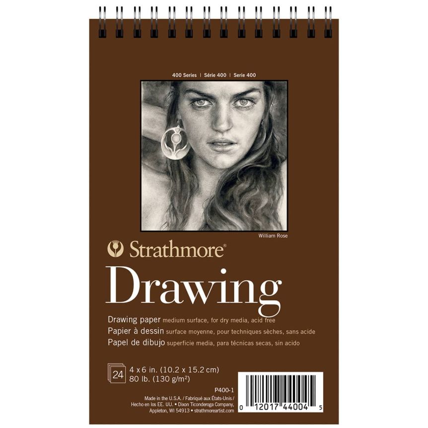 Strathmore 400 Series Drawing Pad, Medium 4" x 6" (24 Sheets)