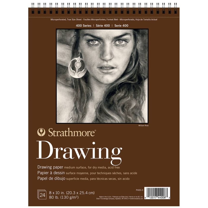 Strathmore 400 Series Drawing Pad, Medium 8" x 10" (24 Sheets)