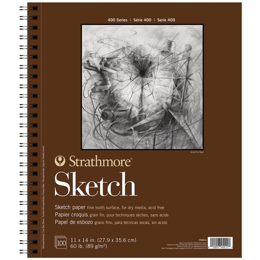 Strathmore 400 Series Sketch Pad 11" x 14" (100 Sheets Fine Tooth) 
