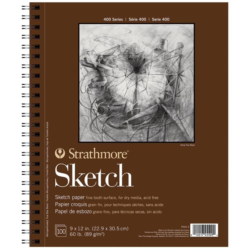 Strathmore 400 Series Sketch Pad 9" x 12" (100 Sheets Fine Tooth) 