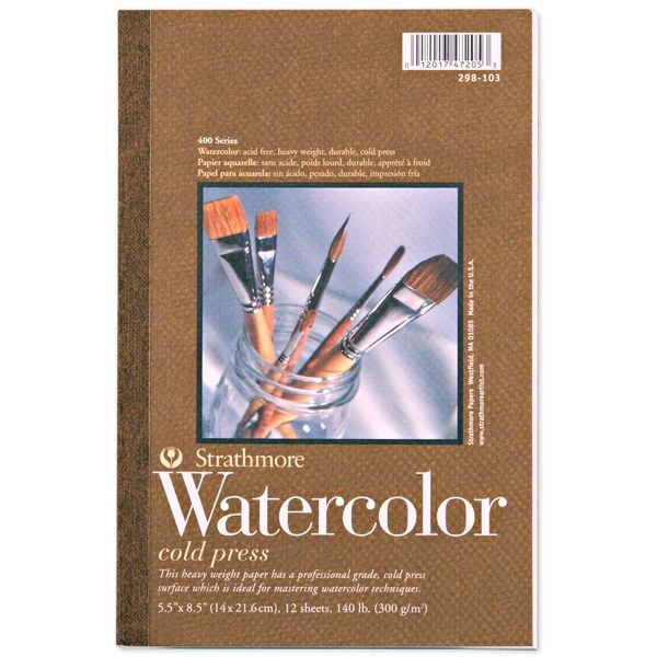 Strathmore 400 Series 140 lb Watercolor Paper Pads Cold Press Tape
